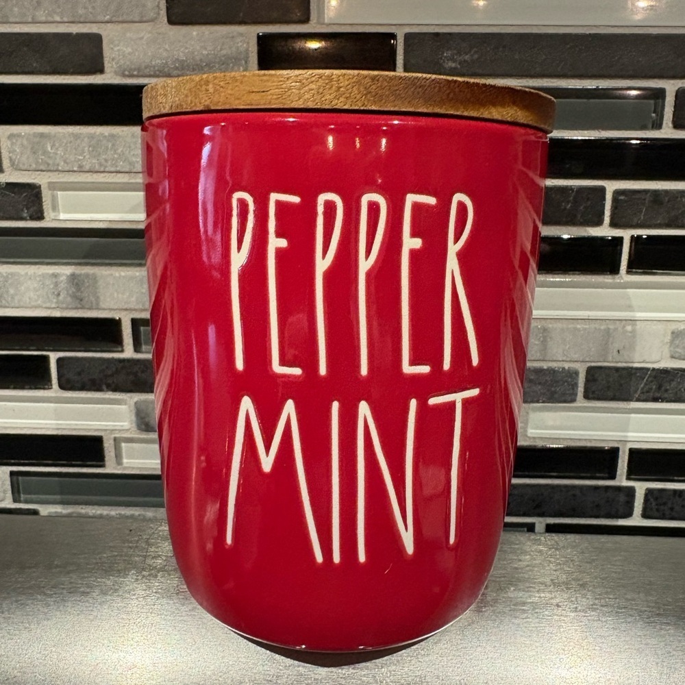 Rae Dunn Red Peppermint Cellar